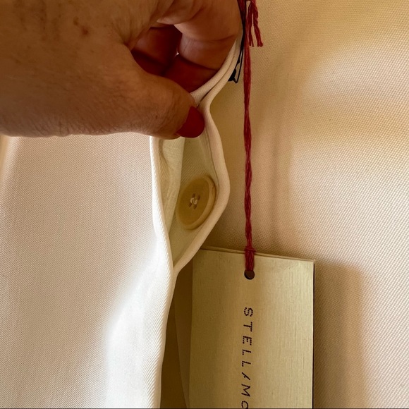 Stella McCartney Becka Single-Breasted Jacket Vest, Off White, Size 12 - Picture 9 of 16